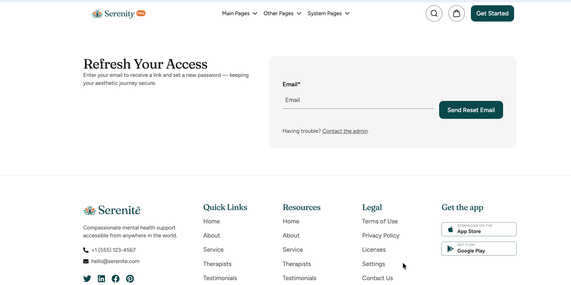 Password reset request Password reset request