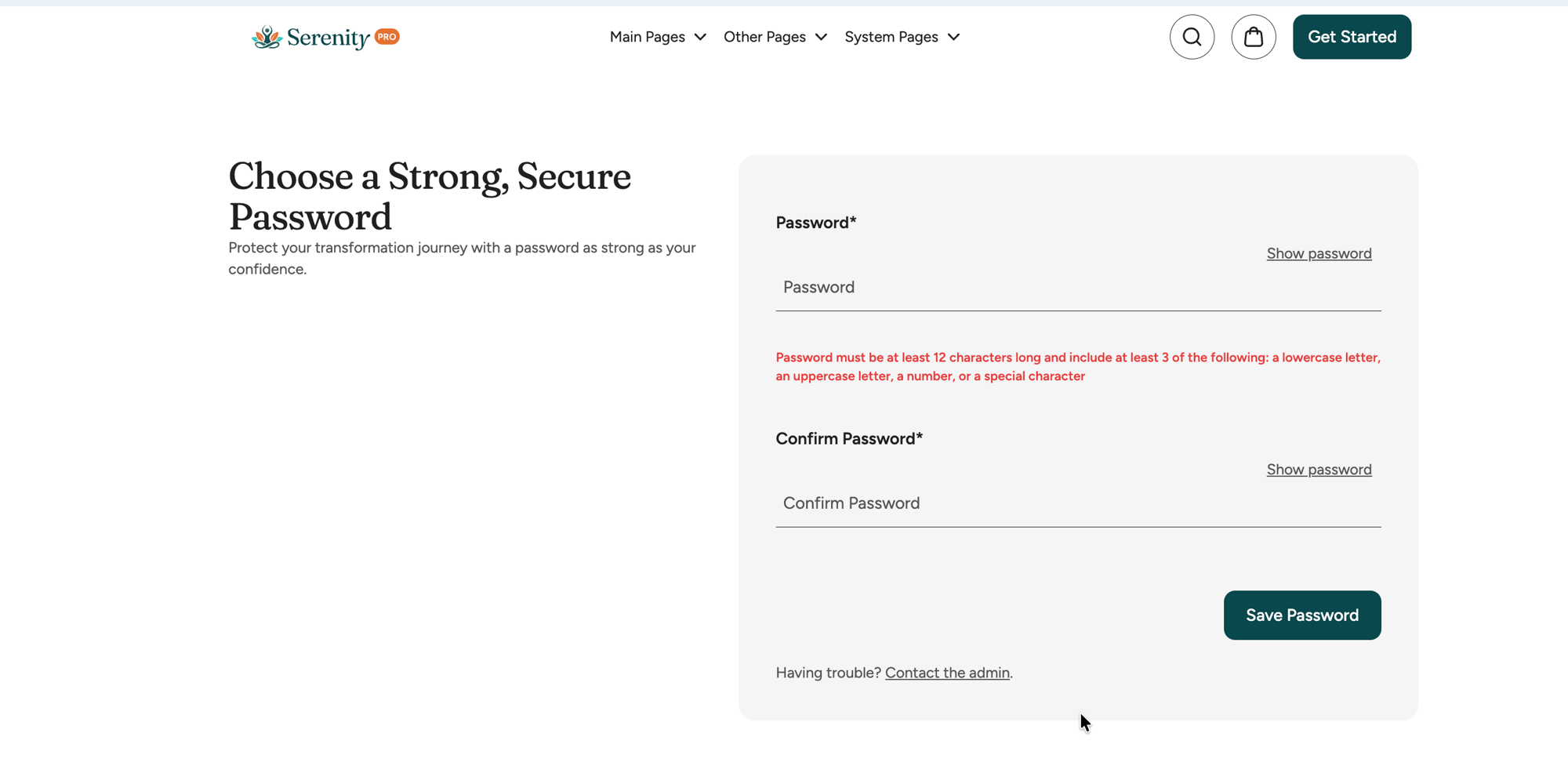 Password reset Password reset