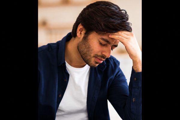 Person feeling stressed